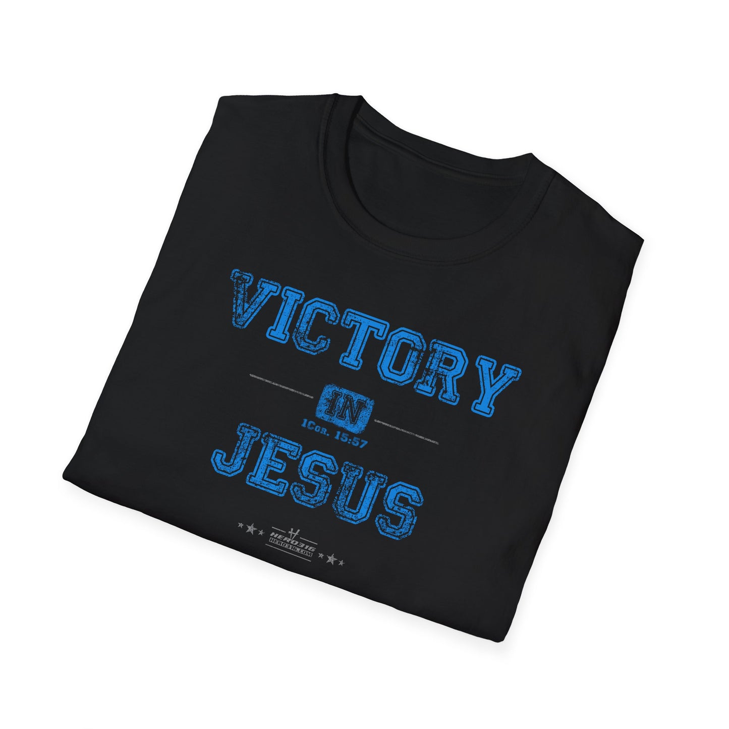 Hero316: "Victory In Jesus" - Unisex Softstyle Tee