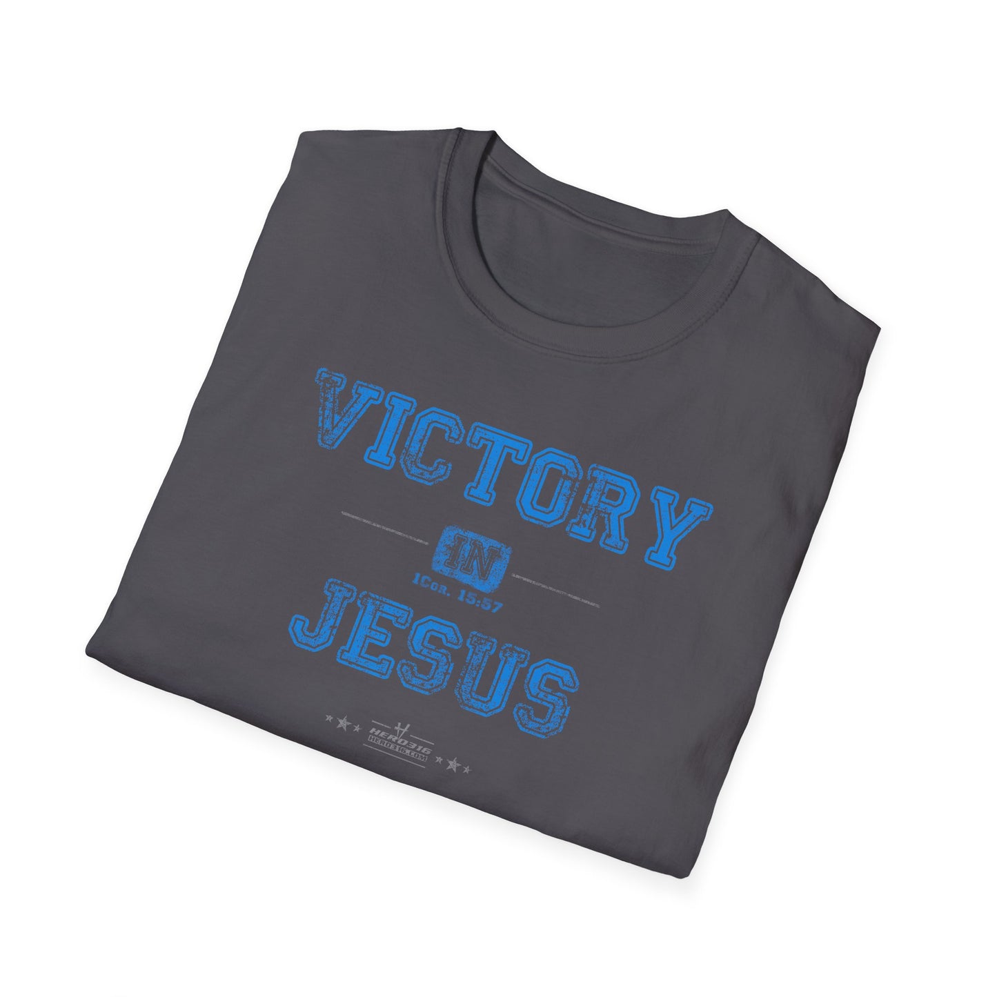 Hero316: "Victory In Jesus" - Unisex Softstyle Tee