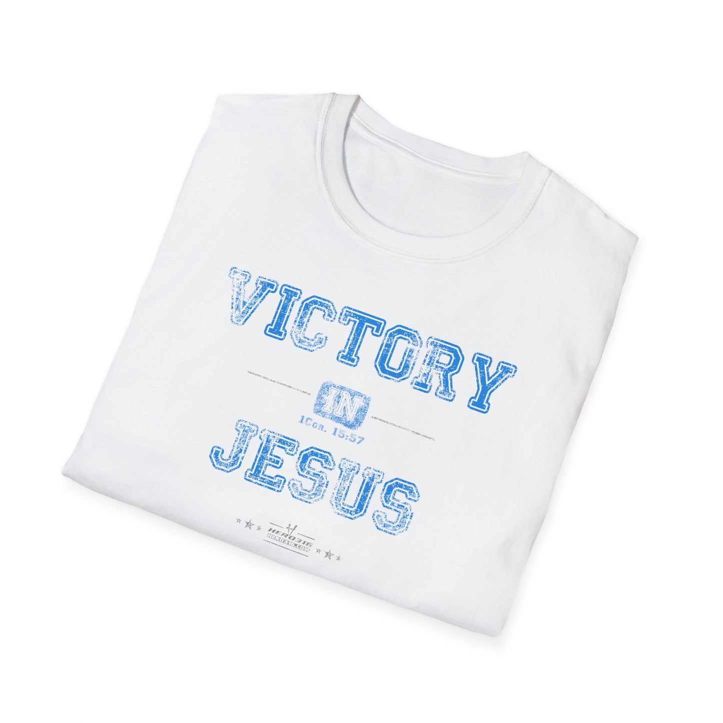 Hero316: "Victory In Jesus" - Unisex Softstyle Tee